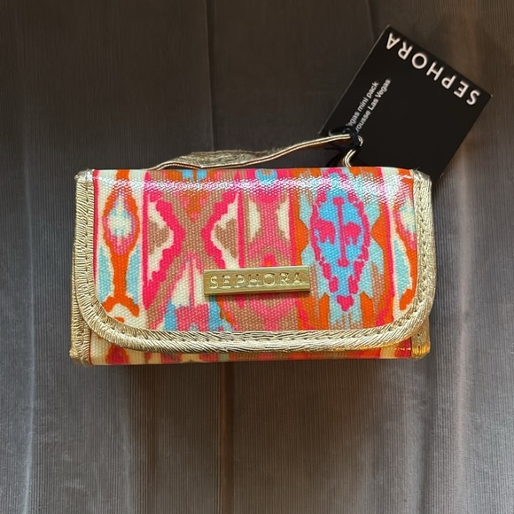 Sephora Handbags - Sephora Las Vegas Mini Pack Pink and Orange Cosmetic Bag